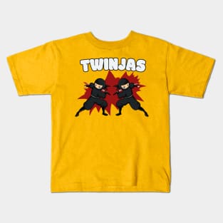 Twinjas Ninjas Twins Siblings Kids T-Shirt